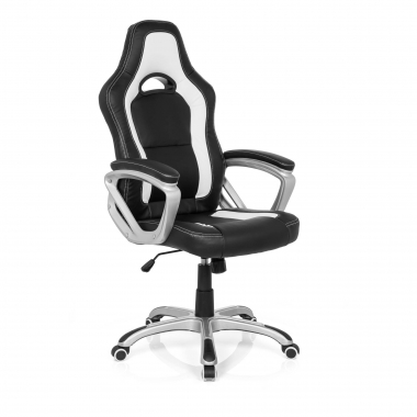 gaming stuhl weiss dakar kunstleder feste armlehnen 1