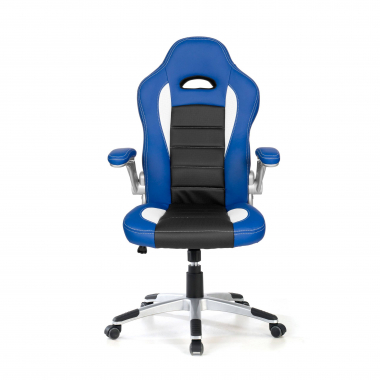 gaming stuhl blau lotus kunstleder hochklappbare armlehnen 3