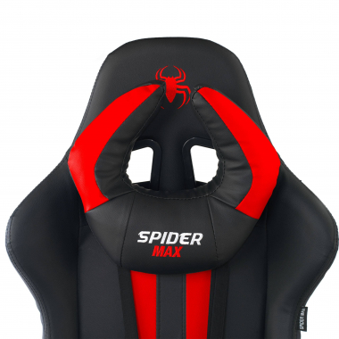 gaming stuhl rot spider kunstleder bewegliche armlehnen lumbal und nackenkissen kopfstutze 5
