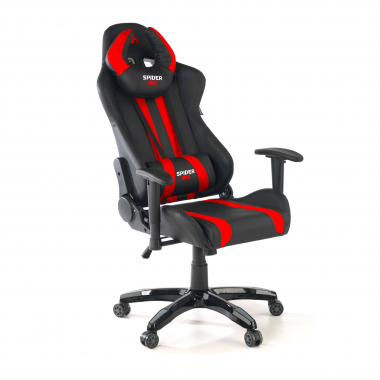 gaming stuhl rot spider kunstleder bewegliche armlehnen lumbal und nackenkissen kopfstutze 8