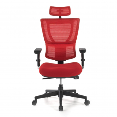 ergonomischer burostuhl rot energy netzstoff 1d verstellbare armlehnen doppelte lordosenstutze 4