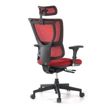 ergonomischer burostuhl rot energy netzstoff 1d verstellbare armlehnen doppelte lordosenstutze 6