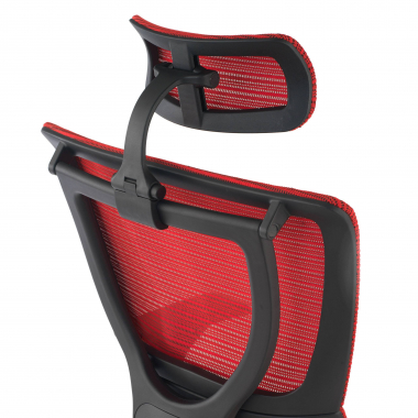 ergonomischer burostuhl rot energy netzstoff 1d verstellbare armlehnen doppelte lordosenstutze 5