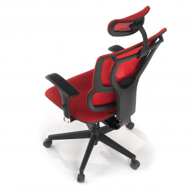 ergonomischer burostuhl rot energy netzstoff 1d verstellbare armlehnen doppelte lordosenstutze 9