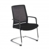 Freischwinger Stuhl Bali, ergonomische Rückenlehne, Netzstoff