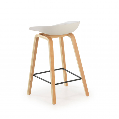 barhocker weiss hocker holzbeine kunstleder ohne armlehnen 5