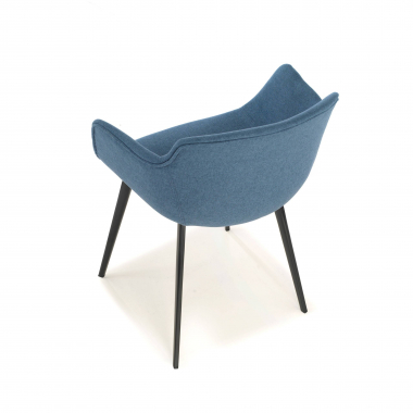 konferenzstuhl blau 4 fusse stoff gepolsterte armlehnen 7