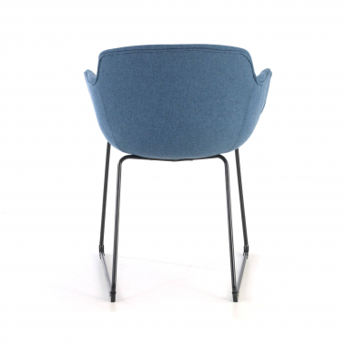 konferenzstuhl schwarz blau freischwinger struktur netzstoff feste armlehnen 8