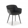 Drehstuhl Ores mit Rollen, modernes Design, Kunstleder