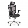 Bürostuhl Dover, für das Homeoffice, mit Kopfstütze, Aluminium-Fußkreuz