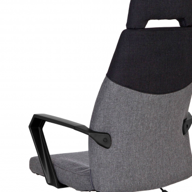 burostuhl grau hoher rucken stoff feste armlehnen kopfstutze 5