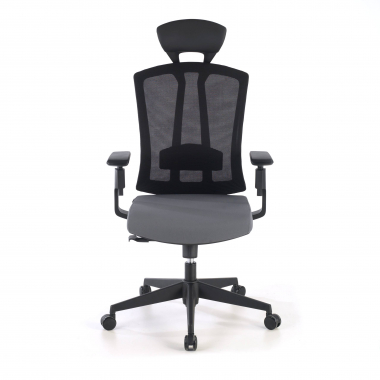 ergonomischer burostuhl grau ridley netzstoff 3d verstellbare armlehnen lordosenstutze kopfstutze 4