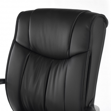 chefsessel schwarz niedriger rucken naturleder naturleder gepolsterte armlehnen 6