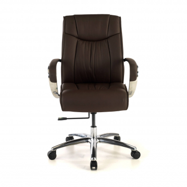 chefsessel braun niedriger rucken naturleder naturleder gepolsterte armlehnen 4