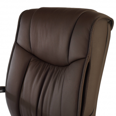 chefsessel braun niedriger rucken naturleder naturleder gepolsterte armlehnen 7
