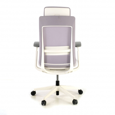 ergonomischer burostuhl weiss grau weisse struktur stoff 3d verstellbare armlehnen 9