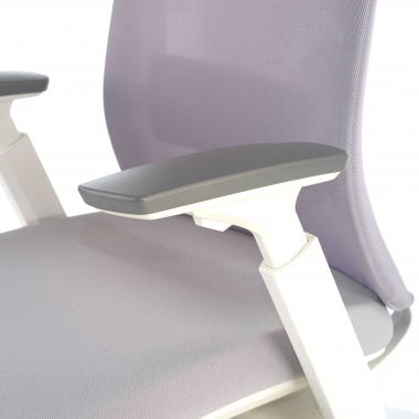 ergonomischer burostuhl weiss grau weisse struktur stoff 3d verstellbare armlehnen 5