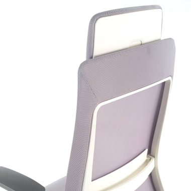 ergonomischer burostuhl weiss grau weisse struktur stoff 3d verstellbare armlehnen 6