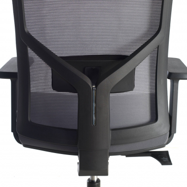 ergonomischer burostuhl grau schwarze struktur kopfstutze netzstoff 1d verstellbare armlehnen lordosenstutze 6