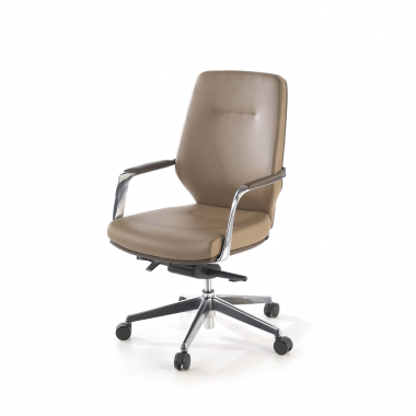 chefsessel braun niedriger rucken bicolor kunstleder gepolsterte armlehnen 8