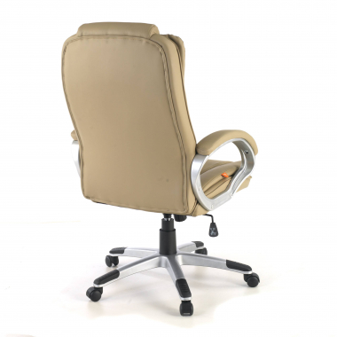 chefsessel beige baviera kunstleder gepolsterte armlehnen 8