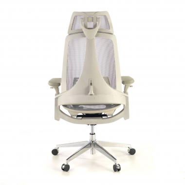 ergonomischer burostuhl weiss grau thunder netzstoff 3d verstellbare armlehnen lordosenstutze kopfstutze 8