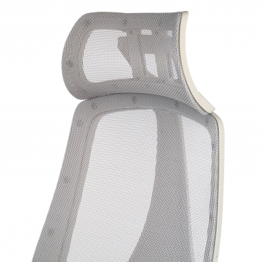 ergonomischer burostuhl weiss grau thunder netzstoff 3d verstellbare armlehnen lordosenstutze kopfstutze 9