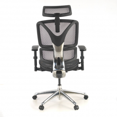 ergonomischer burostuhl grau focus netzstoff 3d verstellbare armlehnen lordosenstutze 6