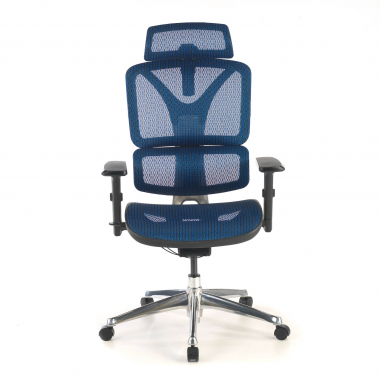 ergonomischer burostuhl blau focus netzstoff 3d verstellbare armlehnen lordosenstutze 5