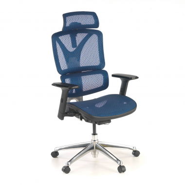 ergonomischer burostuhl blau focus netzstoff 3d verstellbare armlehnen lordosenstutze 1