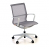 Design Bürostuhl Fox white, neigbare Rückenlehne, Netzstoff
