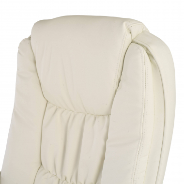 chefsessel weiss baltimore kunstleder gepolsterte armlehnen 6
