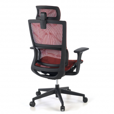 ergonomischer burostuhl rot winter netzstoff 3d verstellbare armlehnen doppelte lordosenstutze kopfstutze 7