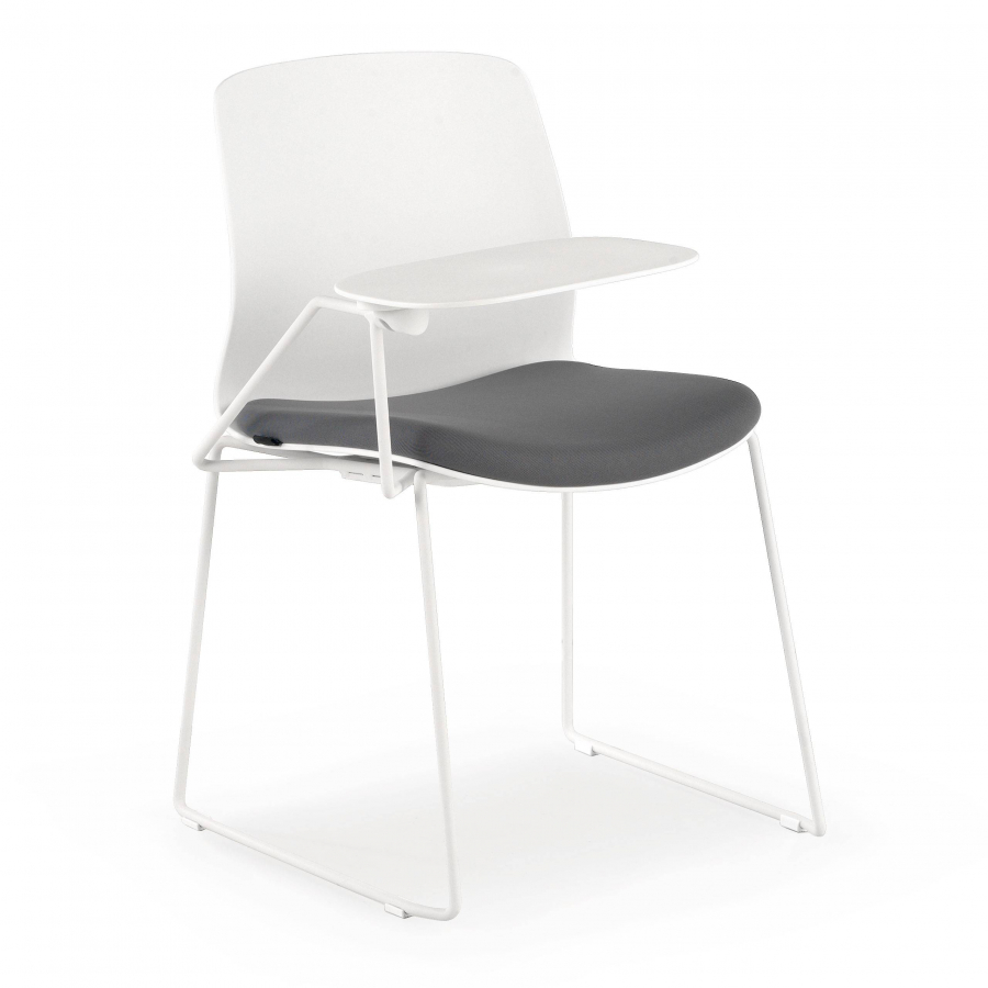 Stuhl mit Schreibplatte Swing, für 8h Nutzung geeignet
