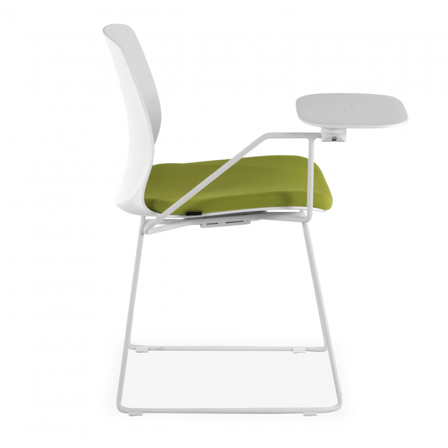 Stuhl mit Schreibplatte Swing, für 8h Nutzung geeignet