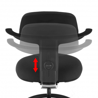 ergonomischer hocker schwarz erghos stoff ohne armlehnen 5
