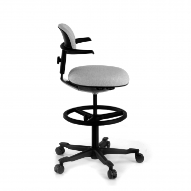ergonomischer hocker grau erghos stoff ohne armlehnen 8