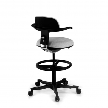 ergonomischer hocker grau erghos stoff ohne armlehnen 5