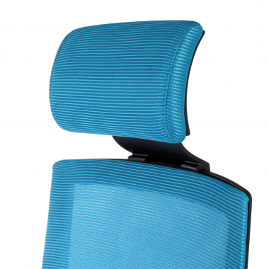 burostuhl blau mit kopfstutze netzstoff 1d verstellbare armlehnen lordosenstutze kopfstutze 9
