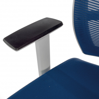 ergonomischer burostuhl weiss blau weisse struktur netzstoff 1d verstellbare armlehnen lordosenstutze 7