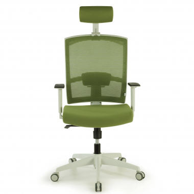 ergonomischer burostuhl weiss grun weisse struktur kopfstutze netzstoff 1d verstellbare armlehnen lordosenstutze kopfstutze 4