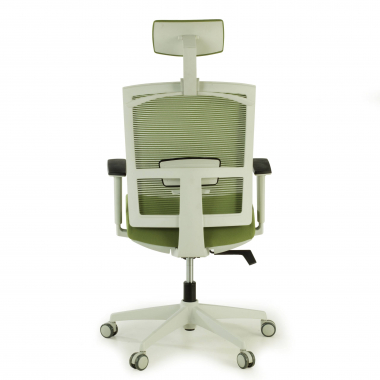 ergonomischer burostuhl weiss grun weisse struktur kopfstutze netzstoff 1d verstellbare armlehnen lordosenstutze kopfstutze 6