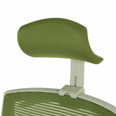 ergonomischer burostuhl weiss grun weisse struktur kopfstutze netzstoff 1d verstellbare armlehnen lordosenstutze kopfstutze 7