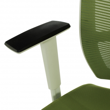 ergonomischer burostuhl weiss grun weisse struktur kopfstutze netzstoff 1d verstellbare armlehnen lordosenstutze kopfstutze 5