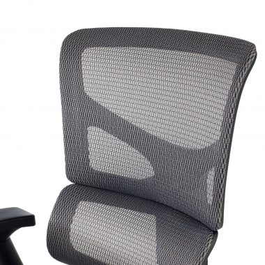 ergonomischer burostuhl grau next2 ohne kopfstutze netzstoff 4d verstellbare armlehnen doppelte lordosenstutze 6