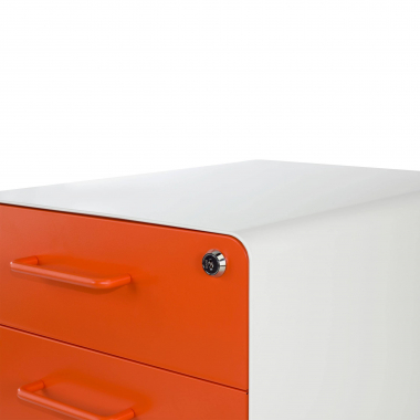 rollcontainer weiss orange zole 5