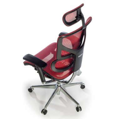 ergonomischer burostuhl rot next2 mit kopfstutze netzstoff 4d verstellbare armlehnen lordosenstutze kopfstutze 9