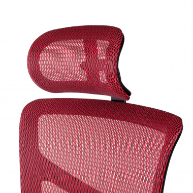 ergonomischer burostuhl rot next2 mit kopfstutze netzstoff 4d verstellbare armlehnen lordosenstutze kopfstutze 7