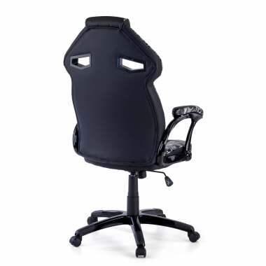 gaming stuhl grau tarnmuster kunstleder feste armlehnen 4