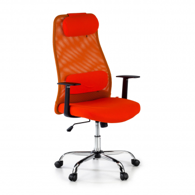 burostuhl orange sigma netzstoff feste armlehnen kopfstutze 1